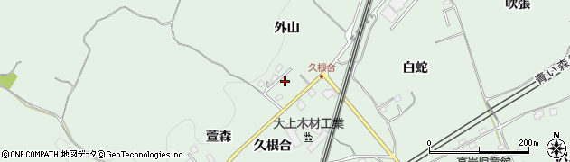 青森県八戸市上野（外山）周辺の地図