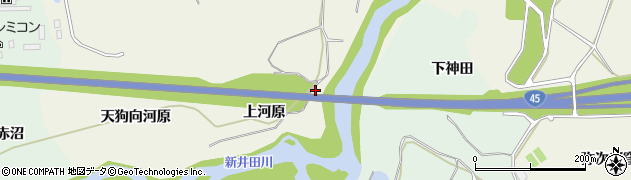 青森県八戸市石手洗（上河原）周辺の地図