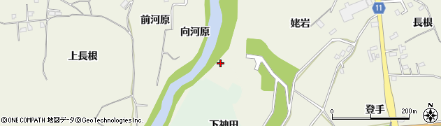 青森県八戸市石手洗（向河原）周辺の地図