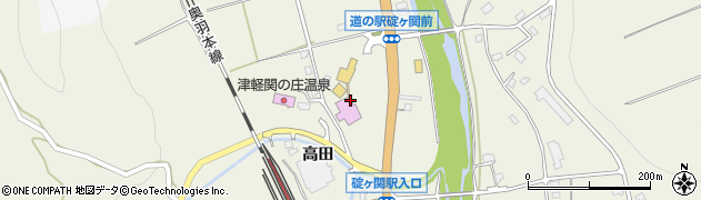 青森県平川市碇ヶ関碇石周辺の地図