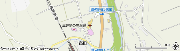道の駅いかりがせき津軽関の庄　地域特産品直売所周辺の地図