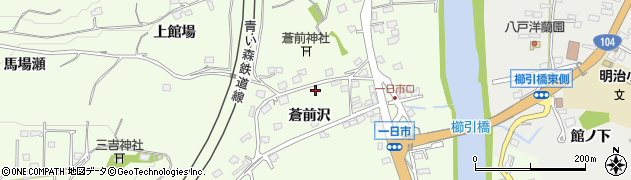 青森県八戸市櫛引（蒼前沢）周辺の地図