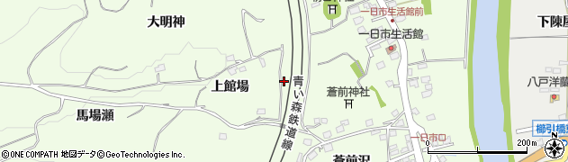 青森県八戸市櫛引（上館場）周辺の地図