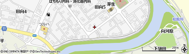 青森県八戸市田向（土岡河原）周辺の地図