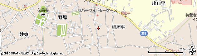 青森県八戸市妙（桶屋平）周辺の地図