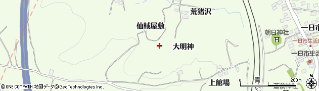 青森県八戸市櫛引大明神周辺の地図