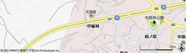 青森県八戸市中居林（中居林）周辺の地図