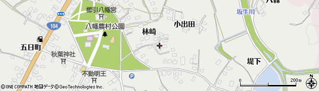 青森県八戸市八幡林崎周辺の地図
