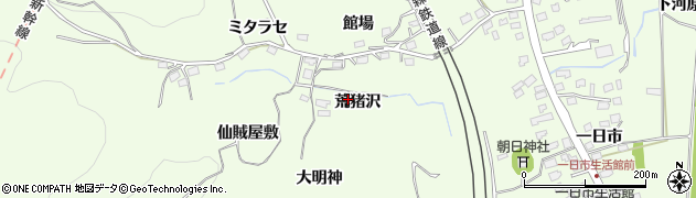 青森県八戸市櫛引（荒猪沢）周辺の地図