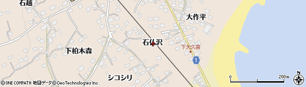 青森県八戸市鮫町石仏沢周辺の地図
