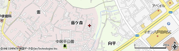 青森県八戸市中居林藤ケ森2周辺の地図