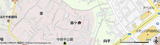 青森県八戸市中居林藤ケ森9周辺の地図