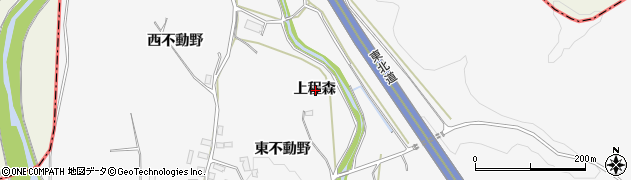 青森県平川市碇ヶ関古懸上程森周辺の地図
