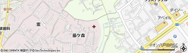 青森県八戸市中居林藤ケ森4周辺の地図