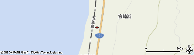 鯵ヶ沢警察署大間越駐在所周辺の地図