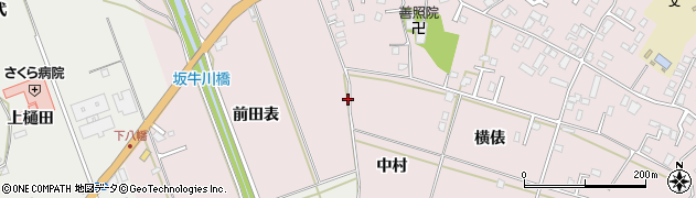 青森県八戸市田面木（中村）周辺の地図