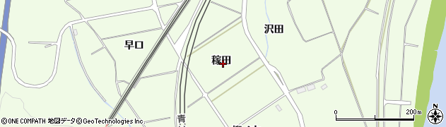 青森県八戸市櫛引稼田周辺の地図