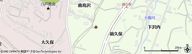 青森県八戸市沢里鍋久保28周辺の地図