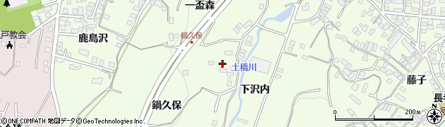 青森県八戸市沢里鍋久保16周辺の地図