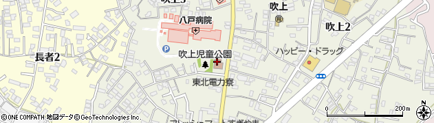 八戸市庁　教育委員会吹上公民館周辺の地図
