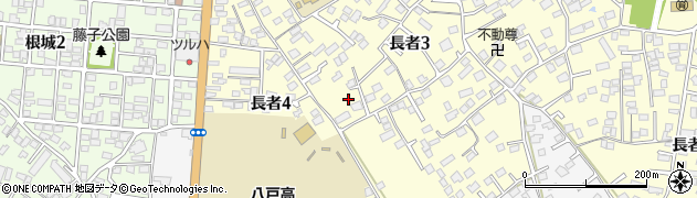 青森県八戸市長者周辺の地図