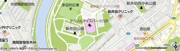 財団法人八戸市体育振興公社　新井田インドアリンク周辺の地図