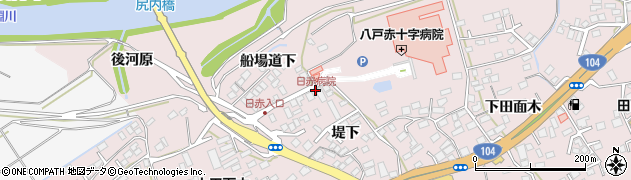 日赤病院周辺の地図