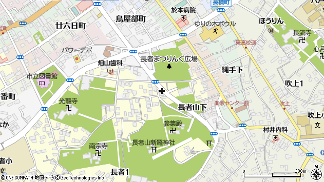 〒031-0038 青森県八戸市山伏小路の地図