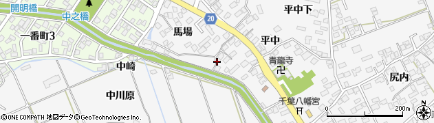 青森県八戸市尻内町（表河原）周辺の地図
