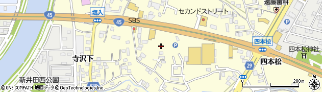 青森県八戸市新井田寺沢周辺の地図