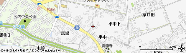 青森県八戸市尻内町平中周辺の地図