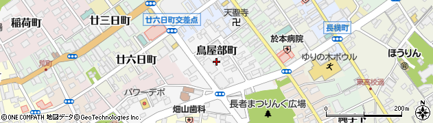 青森県八戸市鳥屋部町周辺の地図