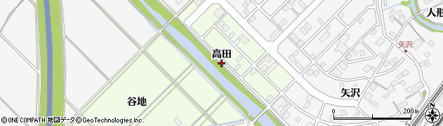 青森県八戸市櫛引（高田）周辺の地図