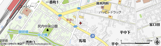 青森県八戸市尻内町（平中後）周辺の地図