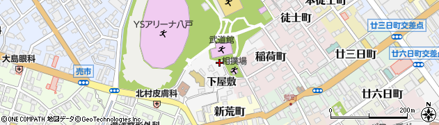 青森県八戸市糠塚下屋敷周辺の地図