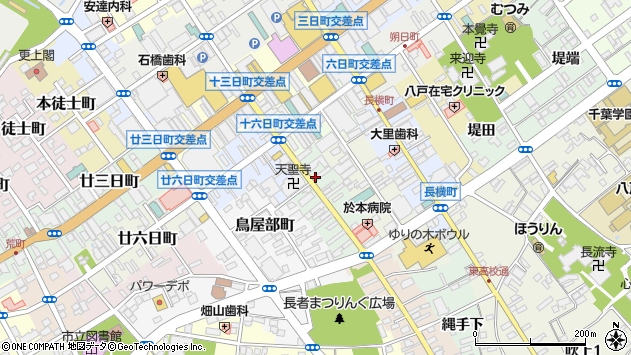 〒031-0035 青森県八戸市寺横町の地図