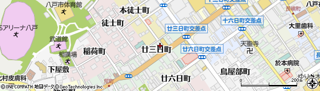 青森県八戸市廿三日町17周辺の地図