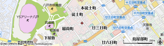 青森県八戸市徒士町3周辺の地図