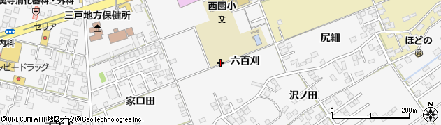 青森県八戸市尻内町六百刈周辺の地図