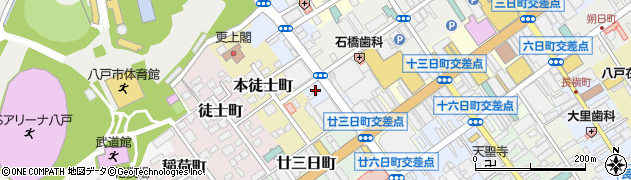 青森県八戸市堤町周辺の地図