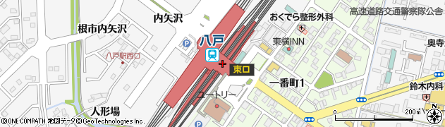 八戸駅周辺の地図