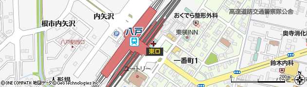 ＪＲ東日本ホテルメッツ八戸周辺の地図