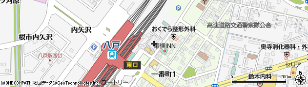 青森県八戸市尻内町（館田）周辺の地図