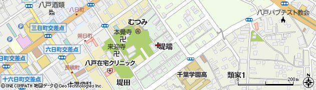 青森県八戸市類家（堤端）周辺の地図