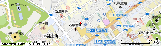 青森県八戸市番町周辺の地図
