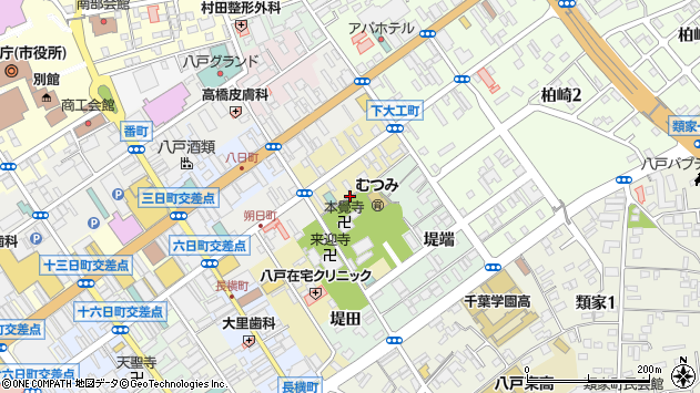 〒031-0085 青森県八戸市十一日町の地図