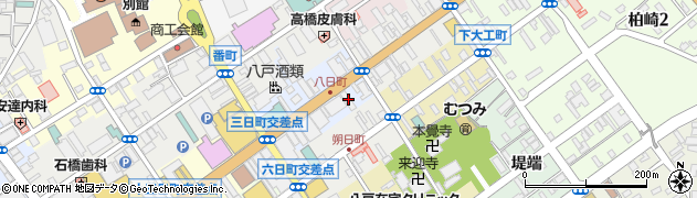 秋田銀行八戸支店周辺の地図