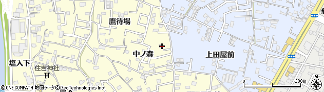 青森県八戸市新井田中ノ森周辺の地図