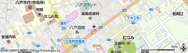 青い森信用金庫　八戸地区本部周辺の地図
