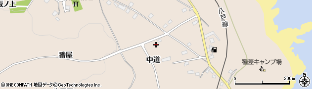 青森県八戸市鮫町中道周辺の地図